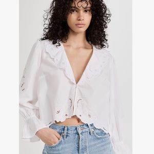 Free People Maisie Cutwork Top NWT Small